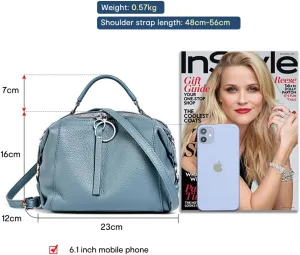 Women Genuine Leather Handbag Shoulder Purse Satchel Tote Crossbody Bag