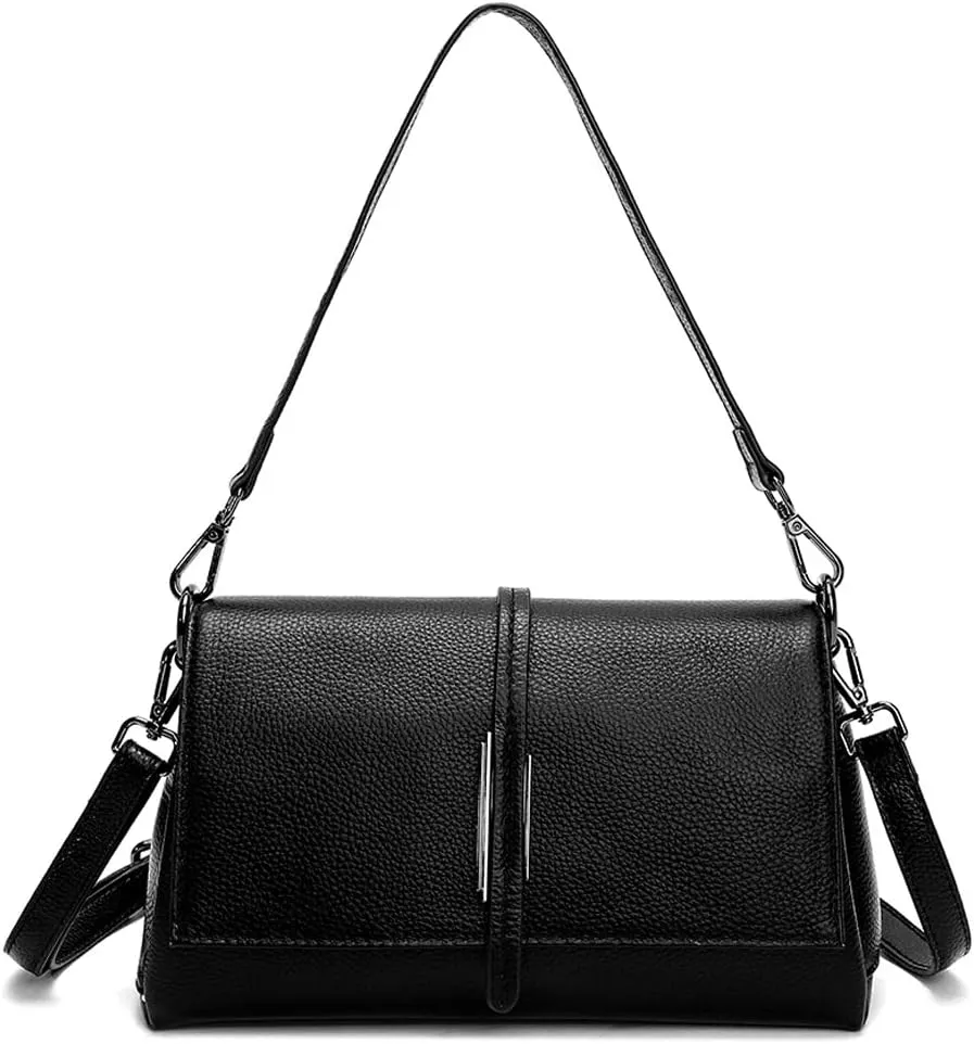 Women Genuine Leather Shoulder Bags Classic Crossbody Purses for Lady Handbag
