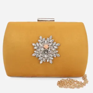 Women "LUARA" Suede Mental Handle Bag