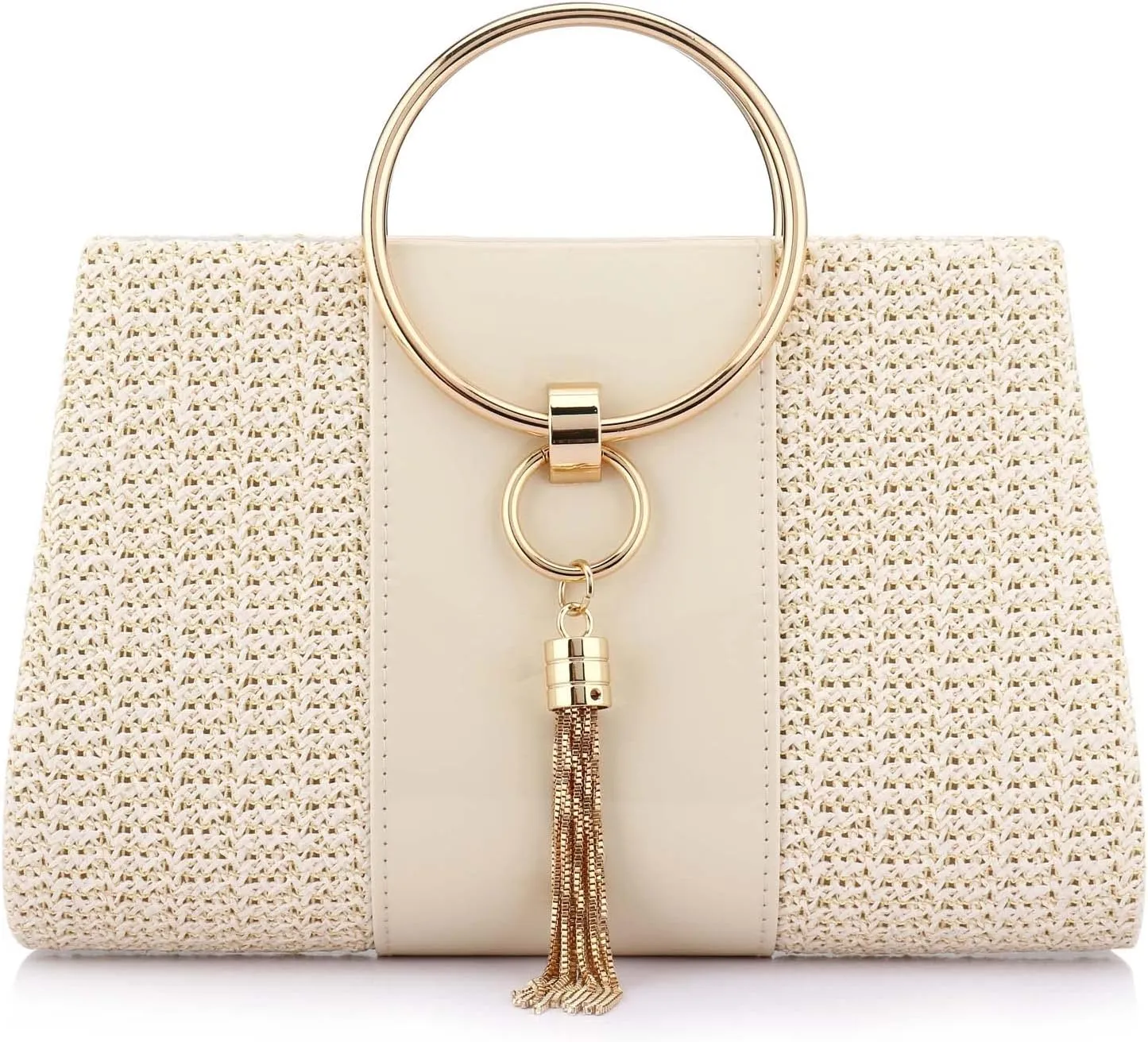 Women Straw Bag Crossbody Clutch Evening Clutch Purse Beach Shoulder Handbag