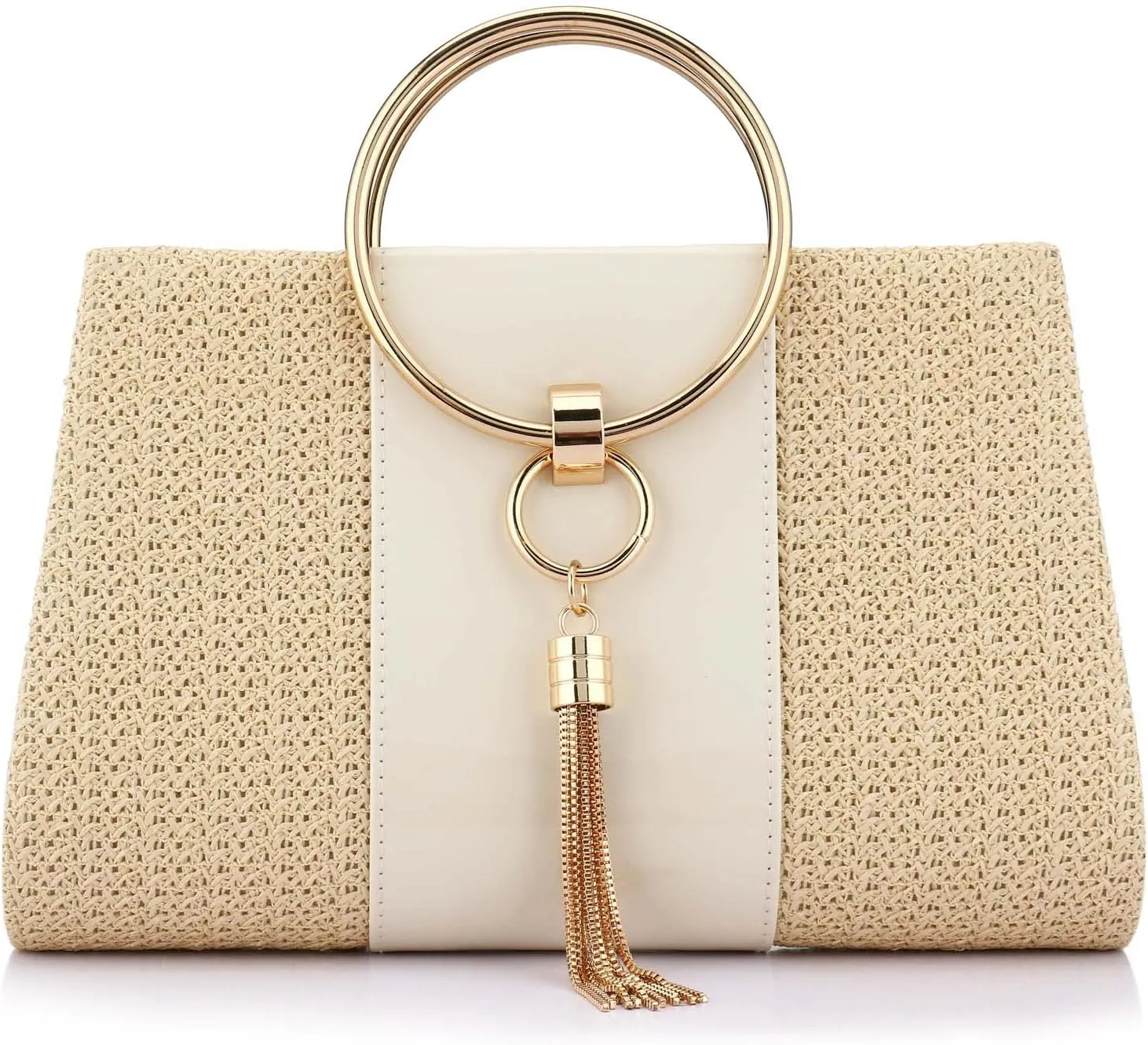 Women Straw Bag Crossbody Clutch Evening Clutch Purse Beach Shoulder Handbag