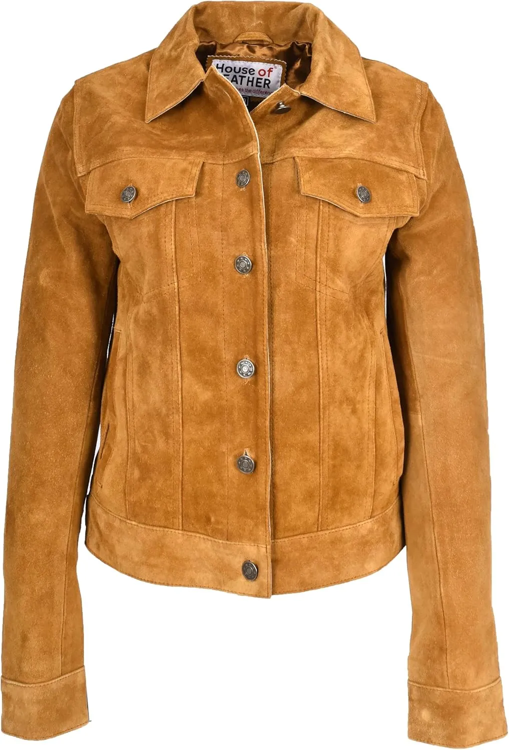 Women's Aviator Suede Jacket, Tan, Size 10
