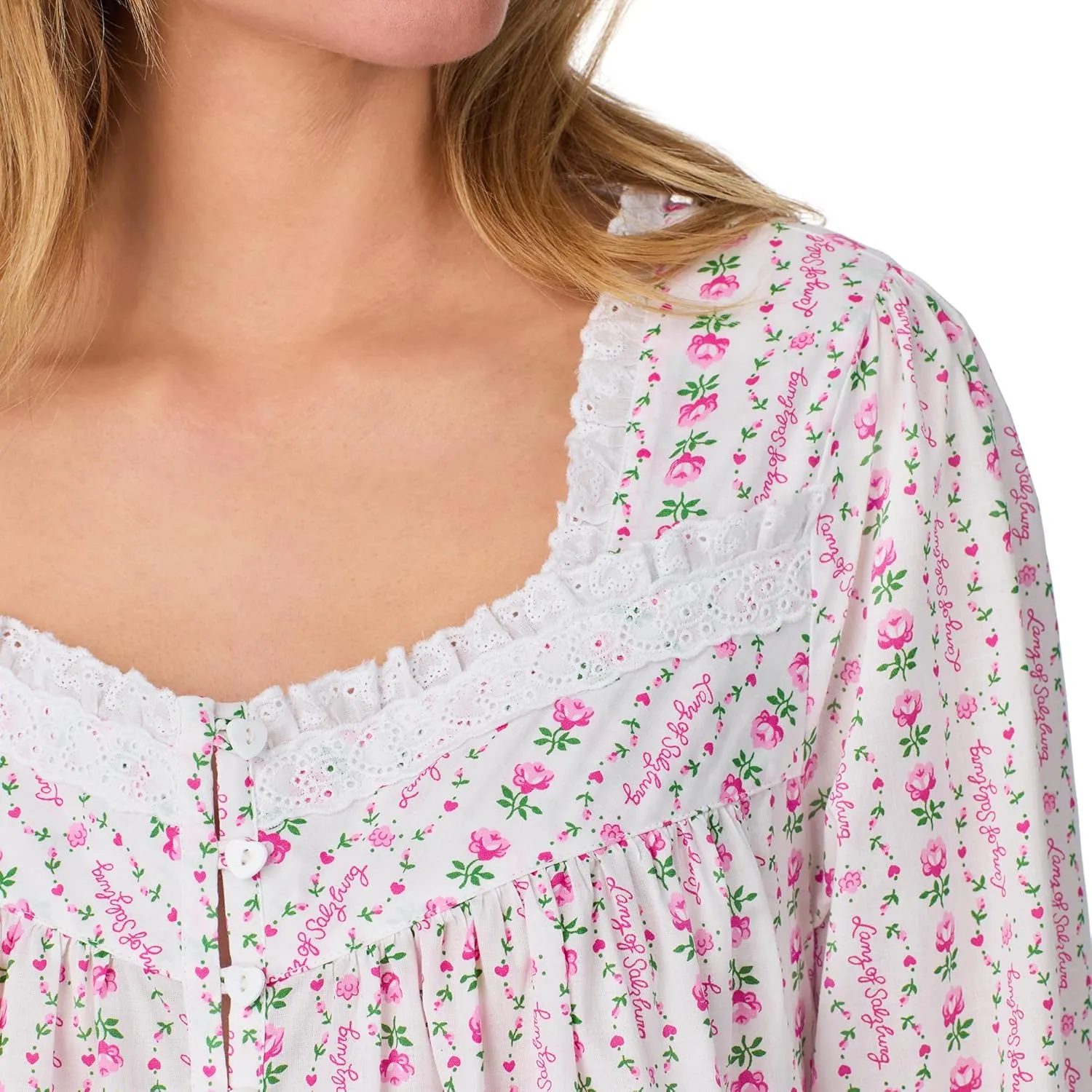 Women's Cotton Long Robe, Button Front, Long Sleeve, Soft & Lightweight Loungewear