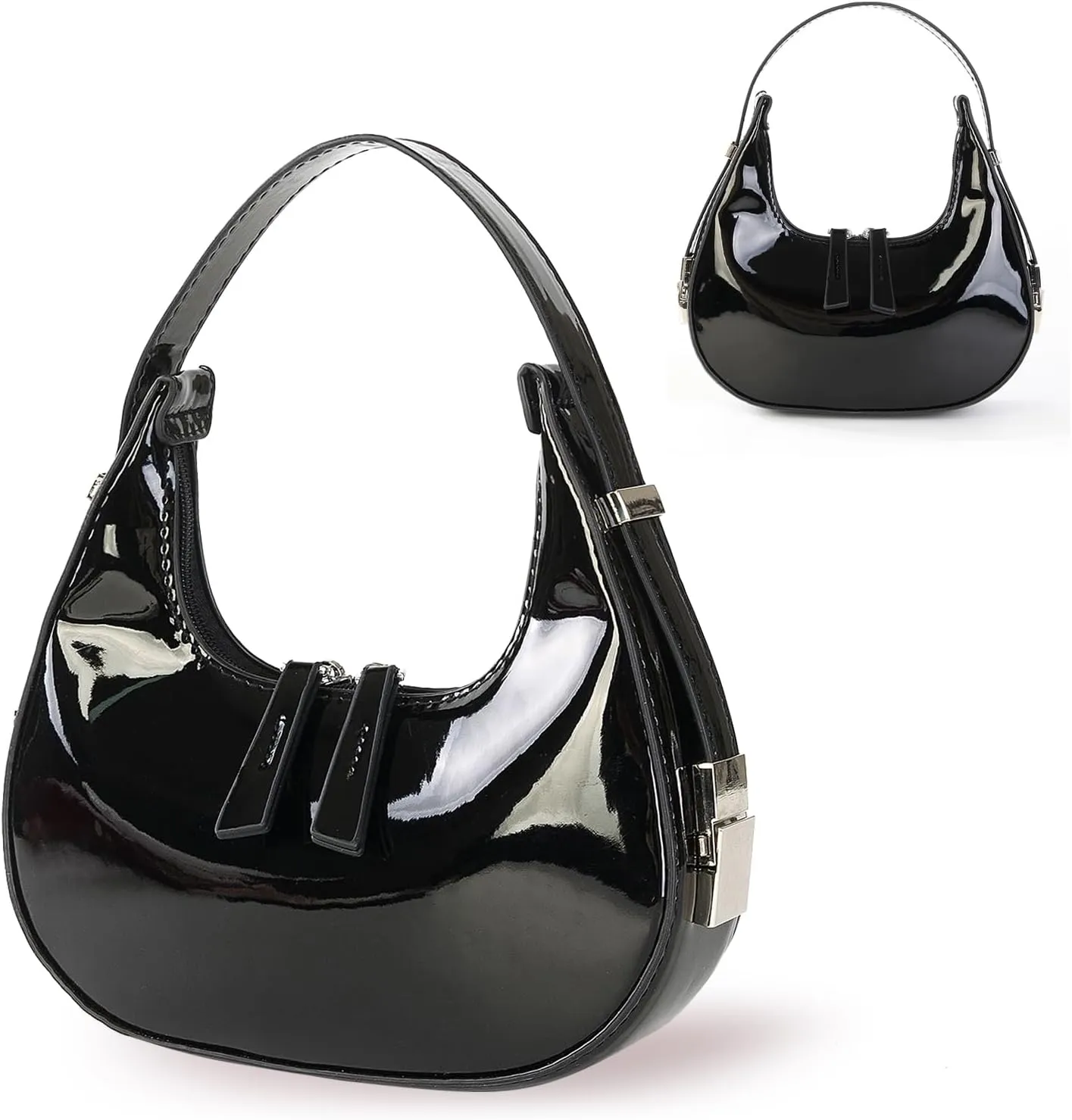 Women's Crescent Shoulder Bags - Small Red Purse Y2k Top Handle Hobo Shoulder Underarm Handbags Clutch bag