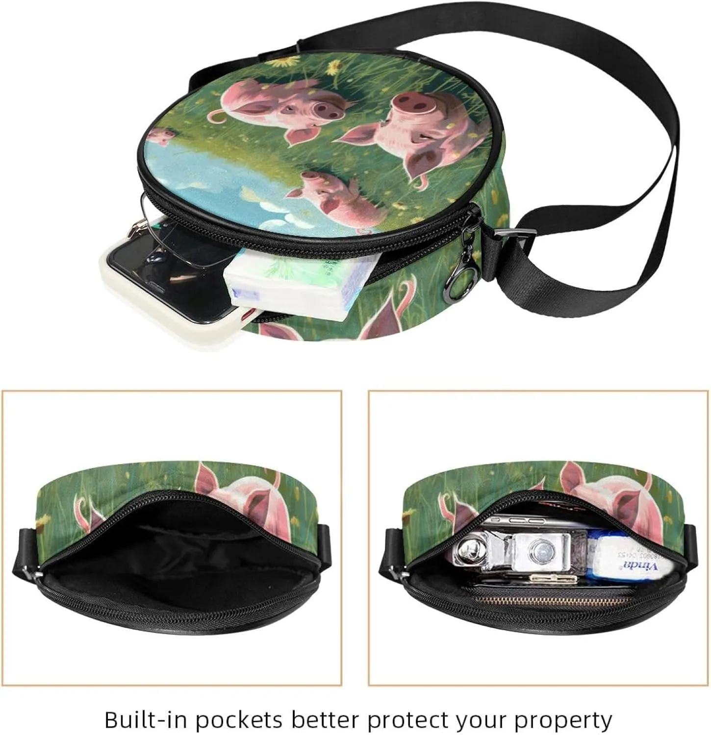 Women's Crossbody Handbags, Travel Purse, Cross Body Bag, animal tiger