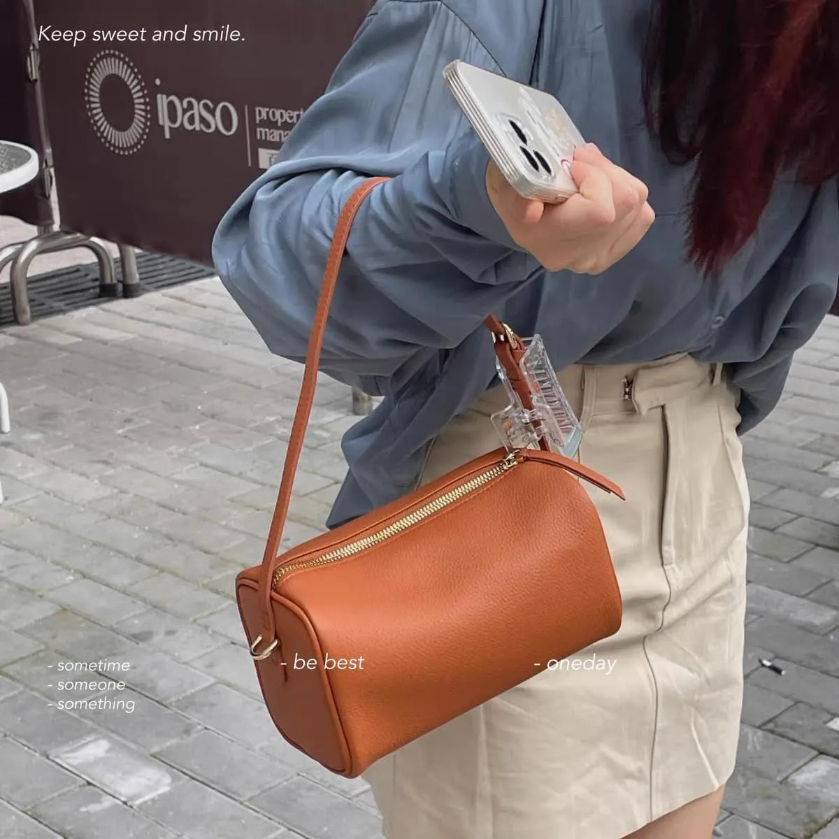 Women's Cylindrical Shoulder Bag,Genuine Leather Crossbody Purses,Handbag,Spacious Interior for Daily Use