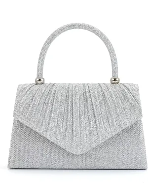 Women's Evening Handbags, Elegant Pleated Clutch Purse for Formal Prom Tea Party Wedding guest Cocktail Night Date
