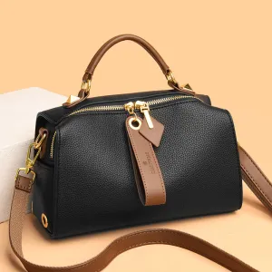 Women's Genuine Leather Boston Pillow Popular Fashion Crossbody Bags