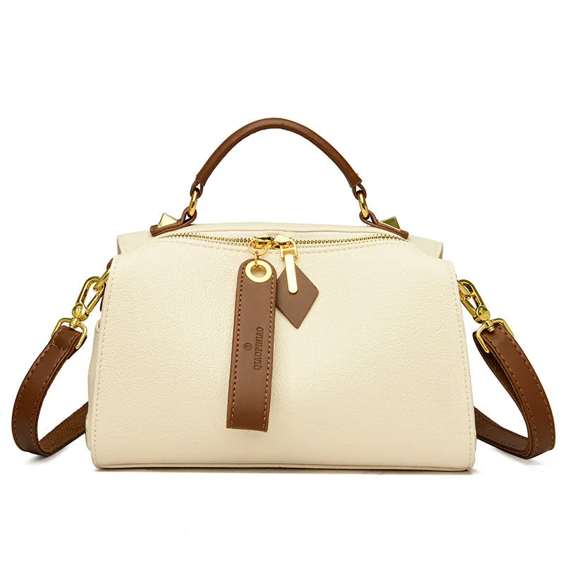 Women's Genuine Leather Boston Pillow Popular Fashion Crossbody Bags