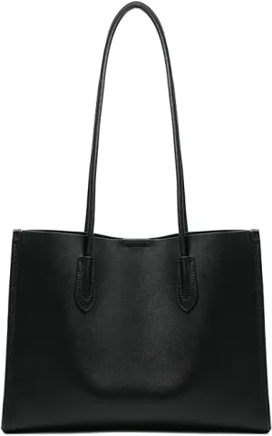Women's Genuine Leather Tote Bag - Stylish Casual Shoulder Bag Clutch Handbag for Shopping, Work, and Travel
