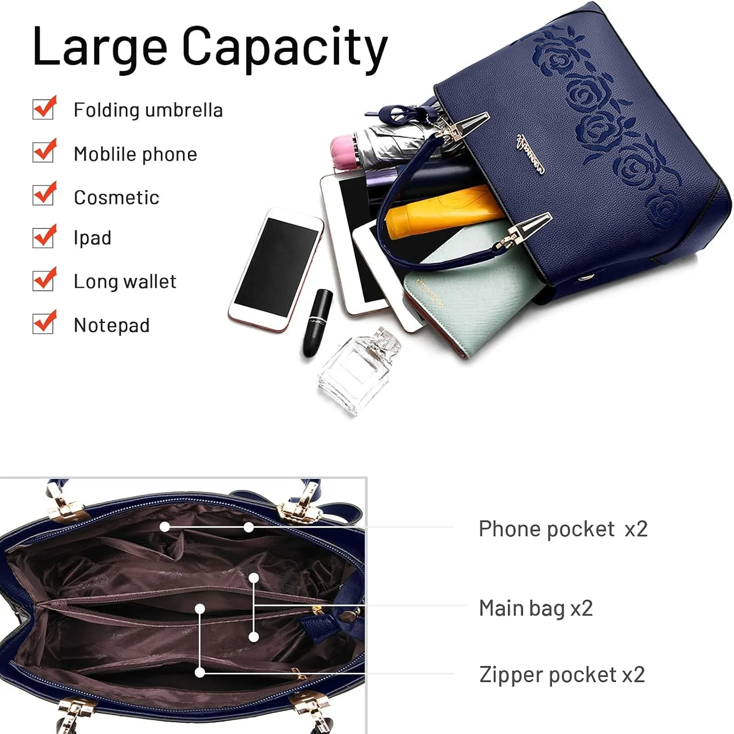 Womens Handbag Ladies Shoulder Bags Casual Messenger Bag Bowknot