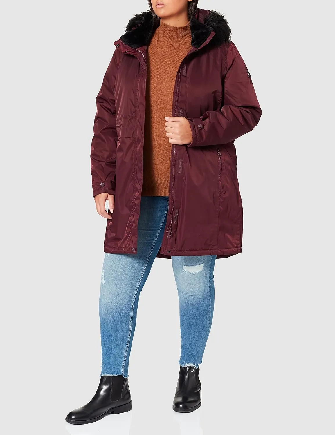Womens Lexis Waterproof Insulated Fur Trimmed Parka Jacket Coat