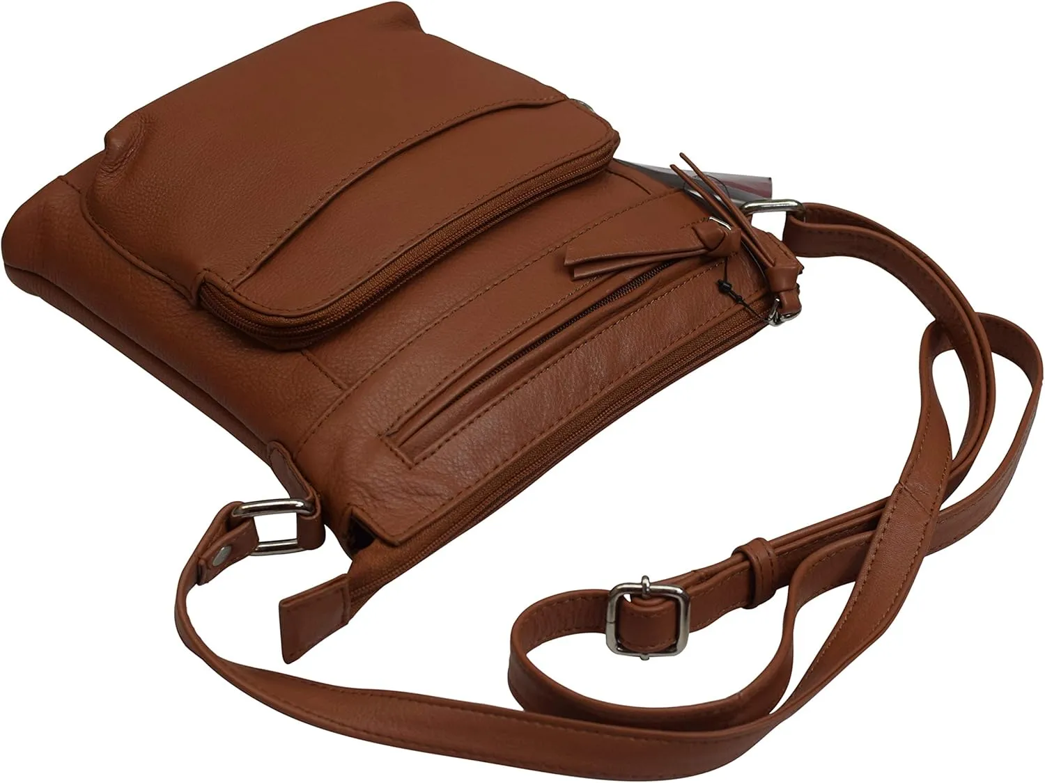 Women's Premium Genuine Leather Organizer Purse Ladies Crossbody Shoulder Bag