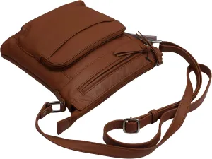 Women's Premium Genuine Leather Organizer Purse Ladies Crossbody Shoulder Bag