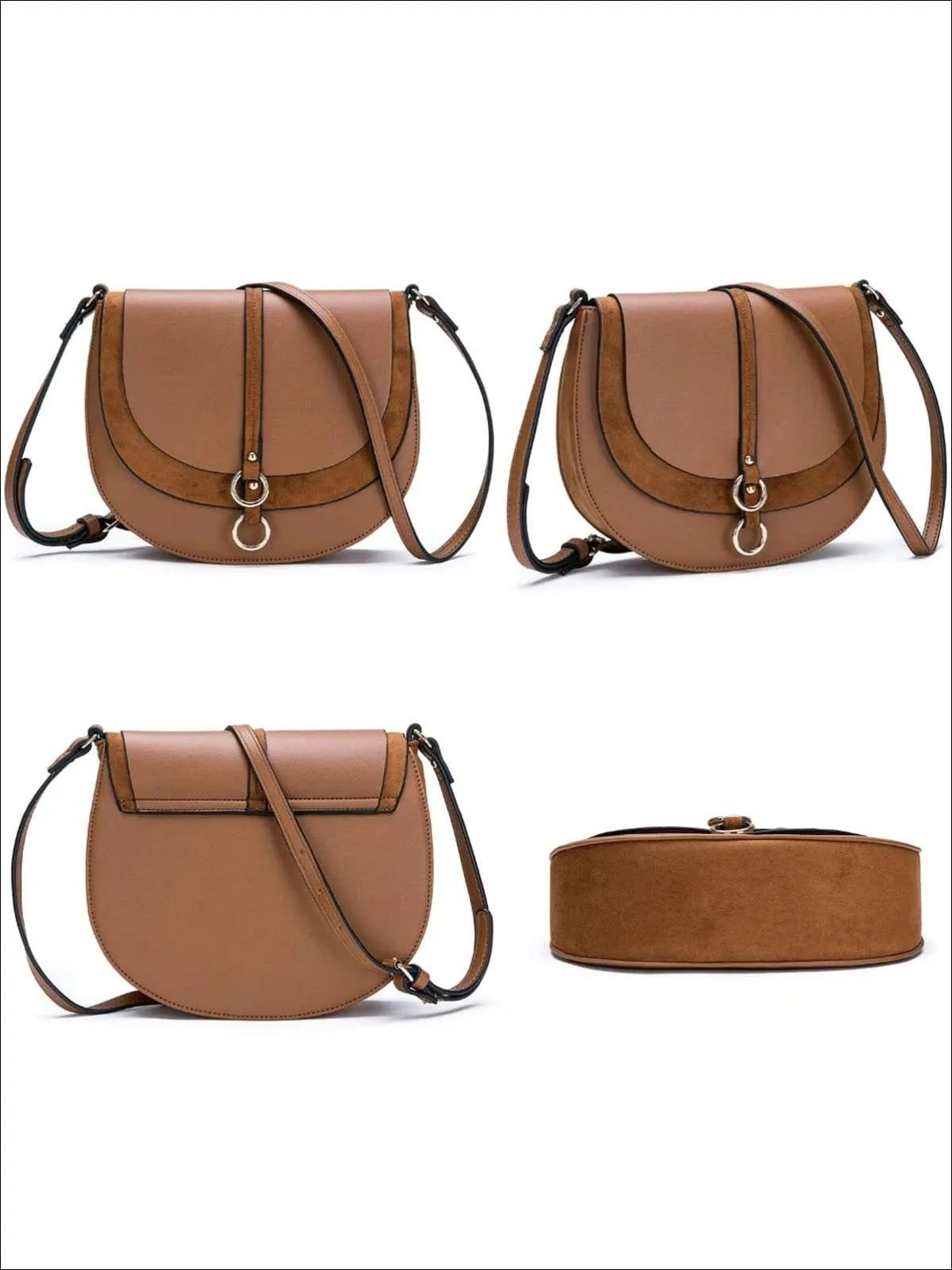 Women's Synthetic Leather & Suede Shoulder Bag