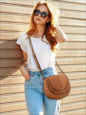 Women's Synthetic Leather & Suede Shoulder Bag