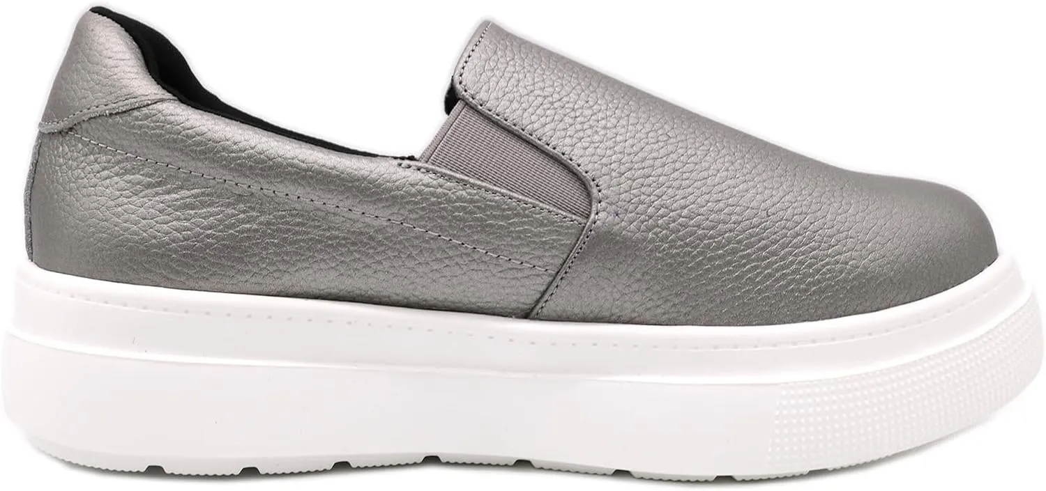 Women's Walking 74224821, Cowhide Leather, Thick Sole, Slip-On, Lightweight, Made in Japan