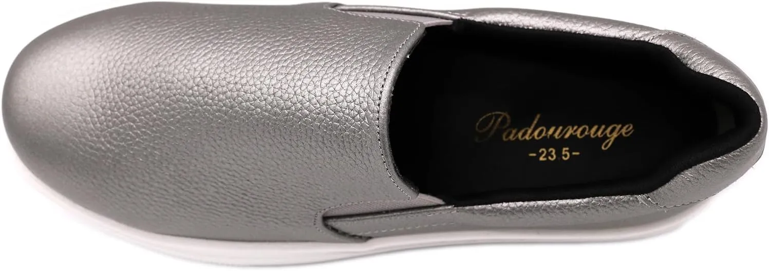 Women's Walking 74224821, Cowhide Leather, Thick Sole, Slip-On, Lightweight, Made in Japan