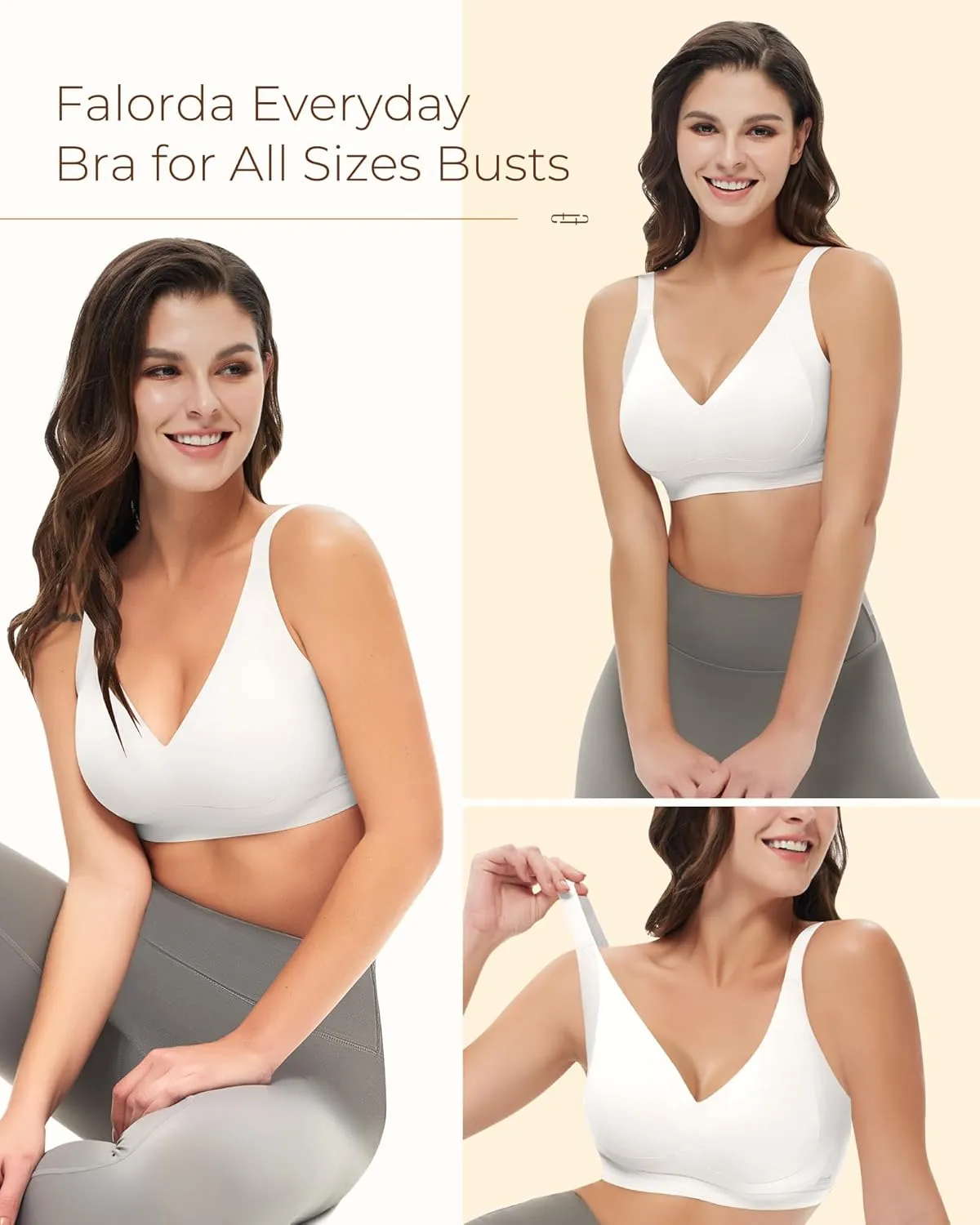 Women's Wireless Push Up Bra, Seamless T-Shirt Bra with Full Coverage, Comfortable Support for Everyday Wear