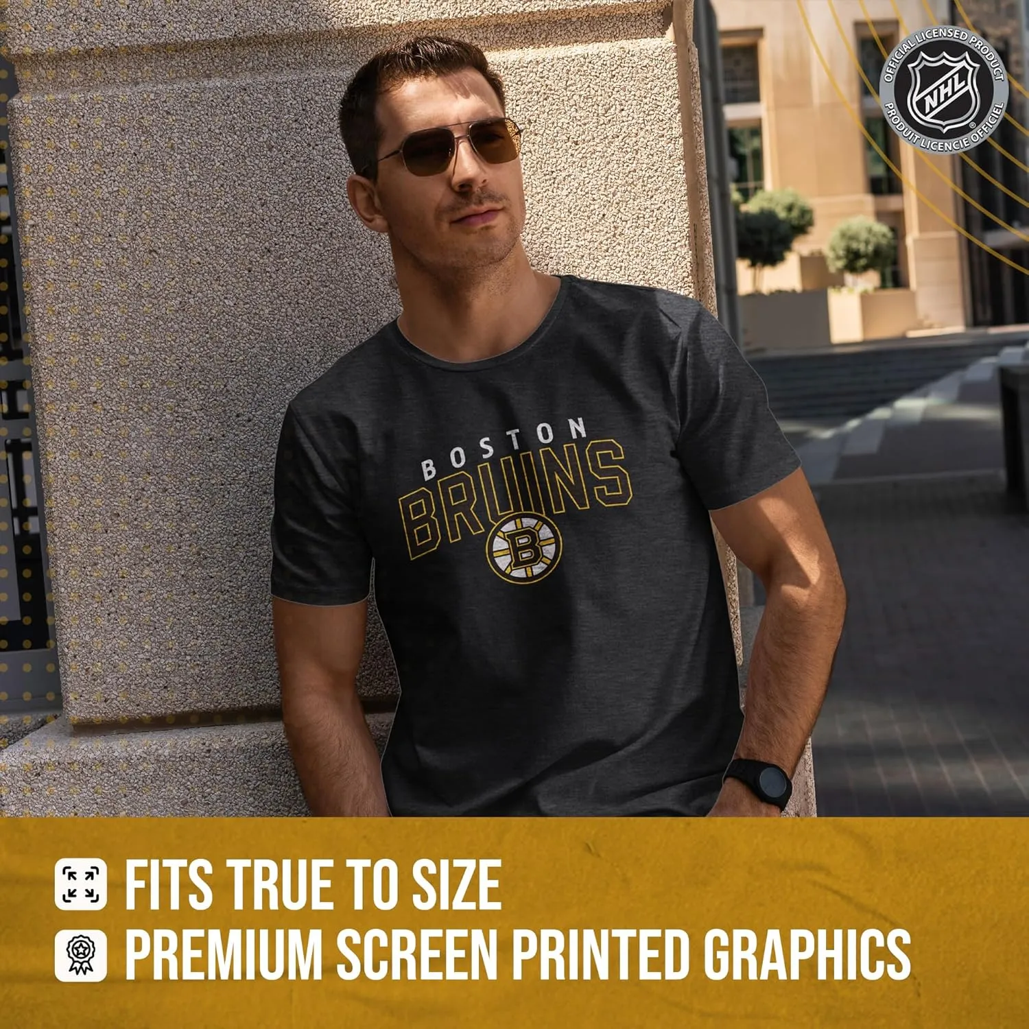 Wright & Ditson NHL Adult Powerplay Heathered Unisex T-Shirt - 100% Cotton - Tagless and Comfortable