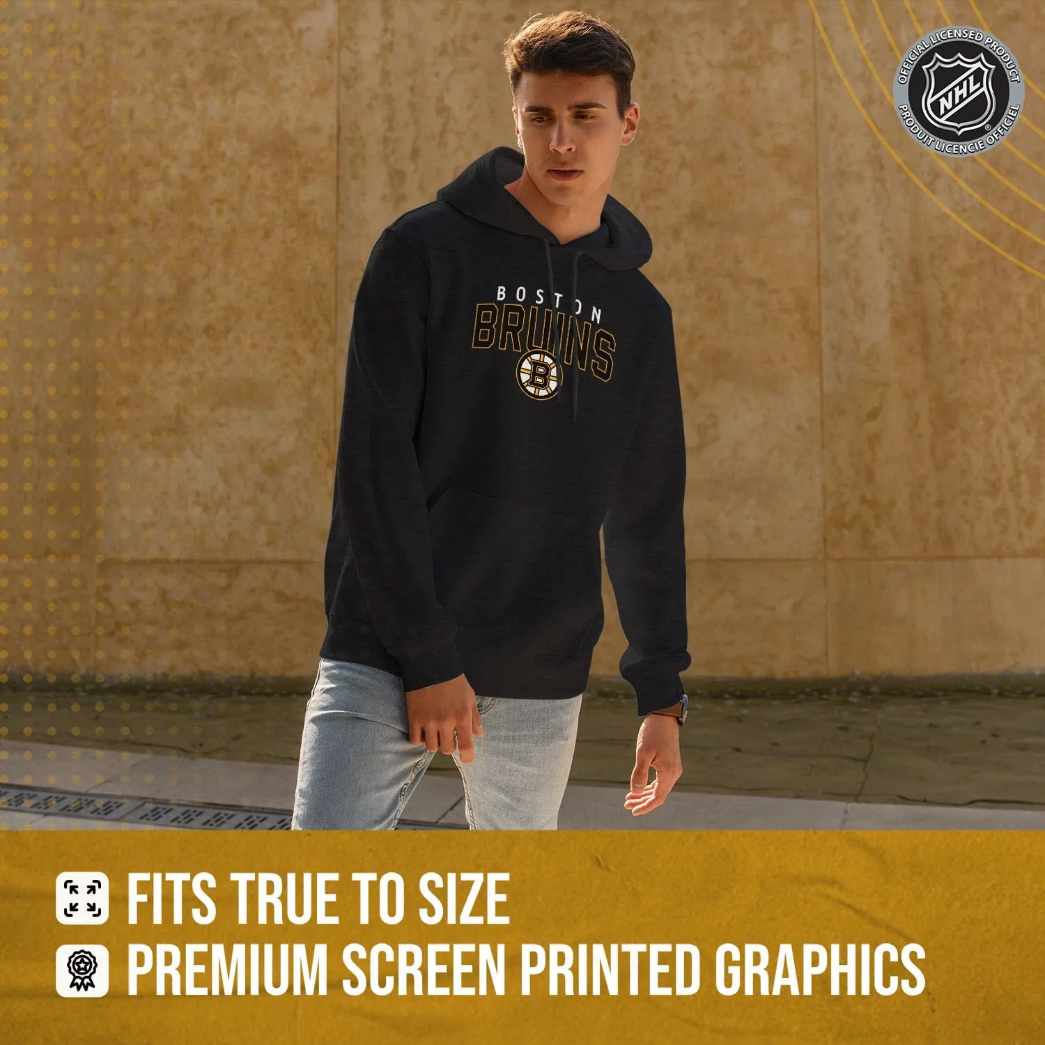 Wright & Ditson NHL Adult Unisex Powerplay Hooded Sweatshirt - Cotton Poly Fleece - Tagless and Comfortable
