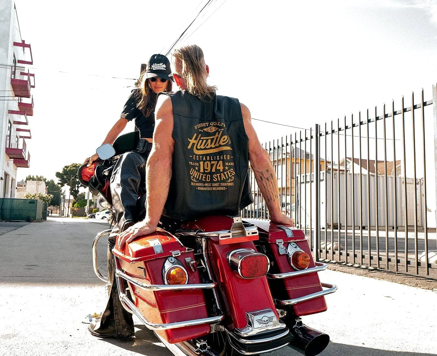 Xelement HSVT 230 Motorcycle Leather Vest For Men - Hustler 1974 - Premium Genuine Biker Club Gilet