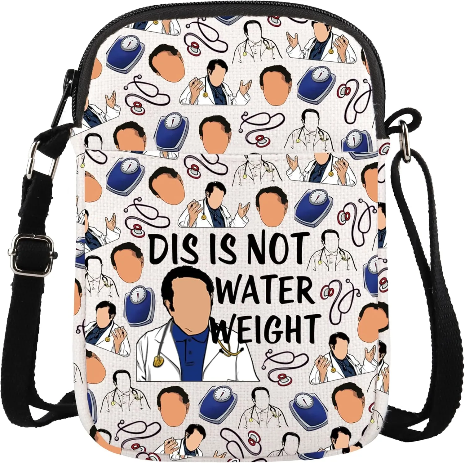 XYANFA Diet Life Doctor Inspired Crossbody Bag Why You Eat So Much Diet Control Weight Loss Inspirational TV Show Fan Wallet