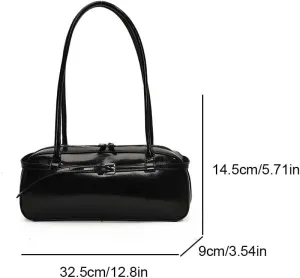 Y2k Shoulder Bag for Women, Burgundy Purses Leather Tote Bag Red Handbag Ita Bag Underarm Bags