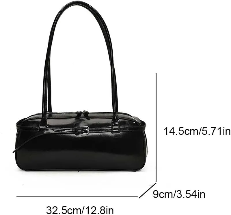 Y2k Shoulder Bag for Women, Burgundy Purses Leather Tote Bag Red Handbag Ita Bag Underarm Bags
