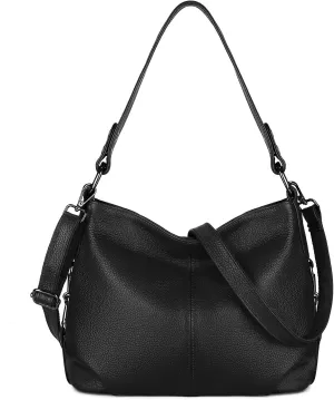 YALUXE Genuine Leather Shoulder Bags Stylish Hobo Handbags Purses Crossbody Bags for Women