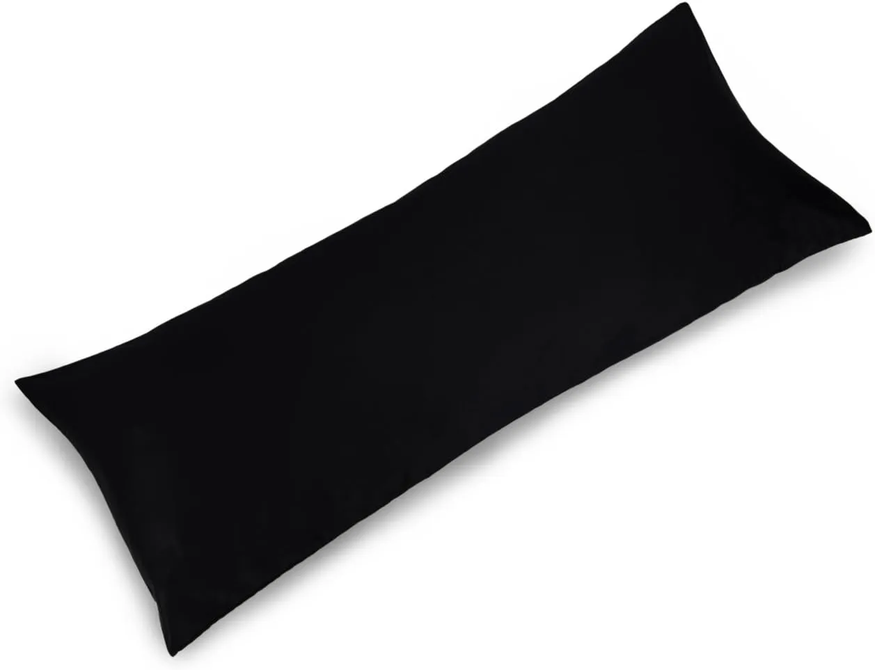 YAROO 21x72 Body Pillow Cover,Body Pillow Case,Long Pillow Case -Envelope Closure,400 Thread Count,100% Cotton,Only Cover No Insert,Body Pillowcase-Black