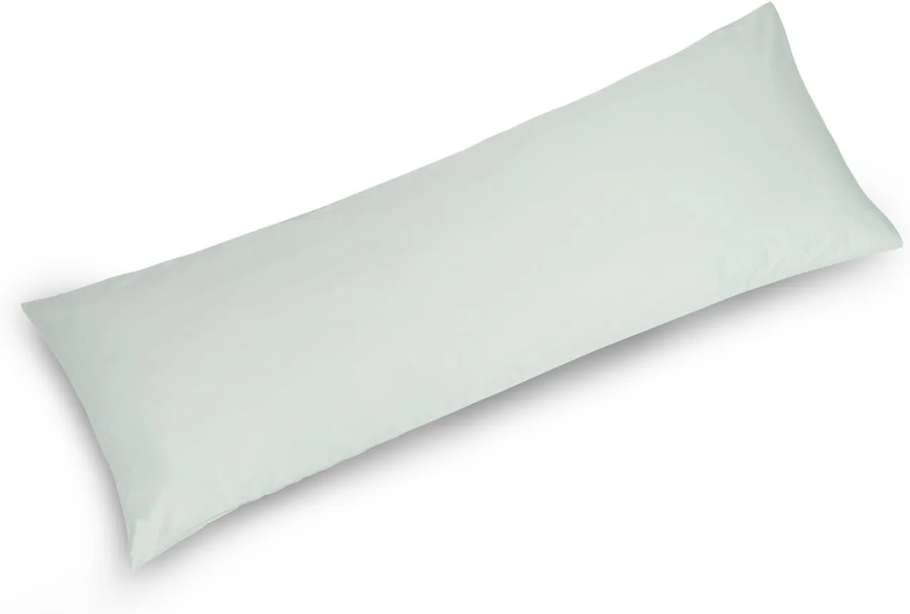 YAROO 21x72 Body Pillow Cover,Body Pillow Case,Long Pillow Case -Envelope Closure,400 Thread Count,100% Cotton,Only Cover No Insert,Body Pillowcase-Silver(Light Gray)
