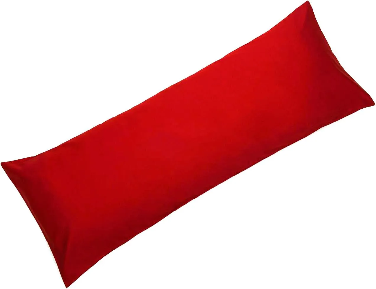 YAROO Body Pillow Cover 21x54,Long Pillow Case -Envelope Closure,400 Thread Count,100% Cotton,Only Cover No Insert,Body Pillowcase-Red