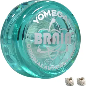 Yomega The Original Brain - Professional Yoyo for Kids and Beginners, Responsive Auto Return Yo Yo Best for String Tricks   Extra 2 Strings & 3 Month Warranty (Teal)
