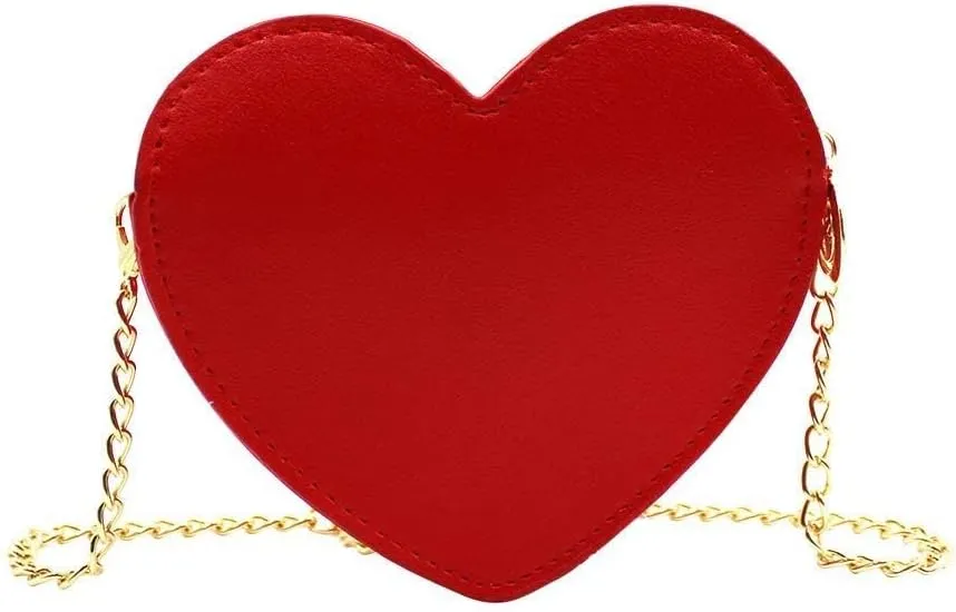 ZGMYC Cute Heart-shaped Crossbody Purse Bowknot Shoulder Bag Satchel for Little Girls Toddlers