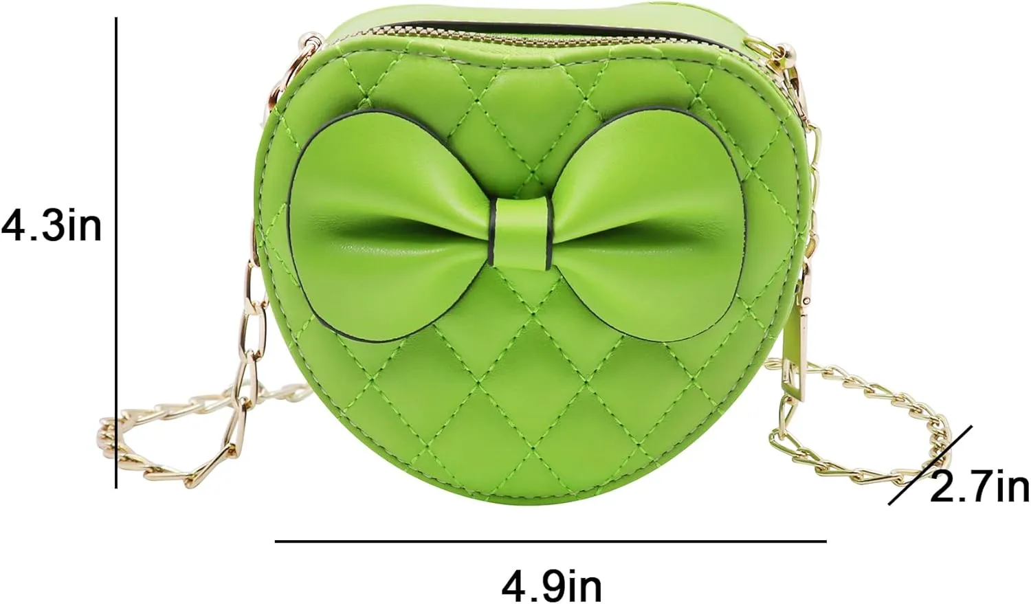 ZGMYC Cute Heart-shaped Crossbody Purse Bowknot Shoulder Bag Satchel for Little Girls Toddlers