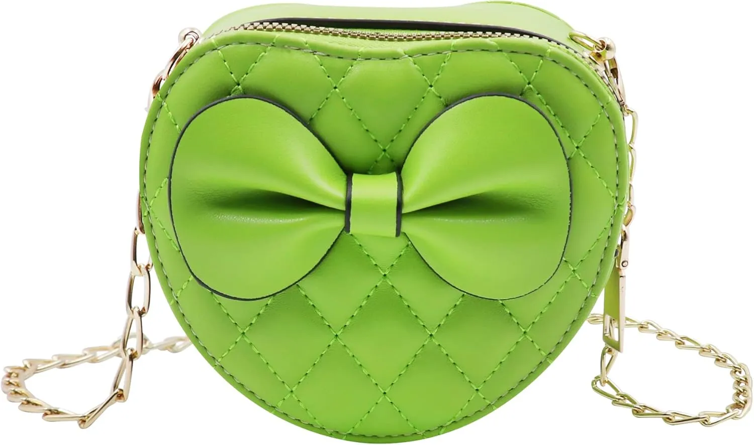 ZGMYC Cute Heart-shaped Crossbody Purse Bowknot Shoulder Bag Satchel for Little Girls Toddlers