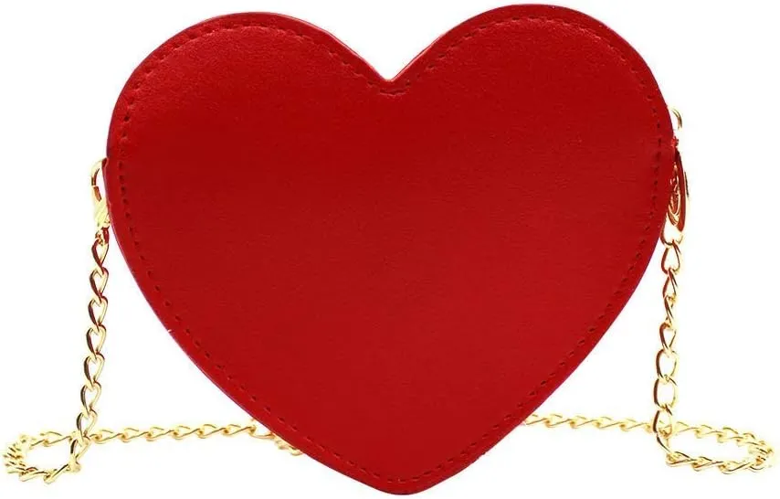 ZGMYC Cute Heart-shaped Crossbody Purse Bowknot Shoulder Bag Satchel for Little Girls Toddlers