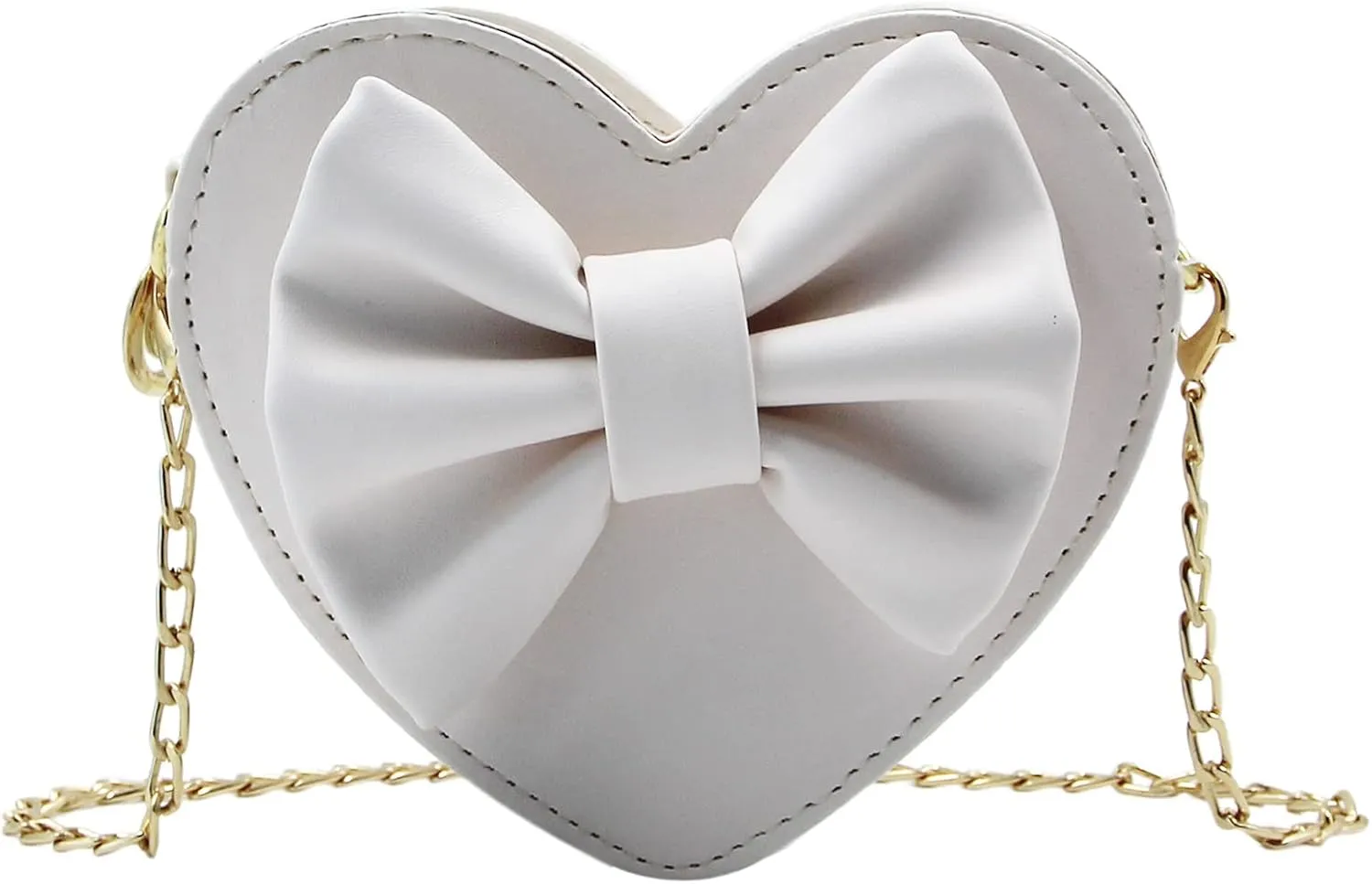ZGMYC Cute Heart-shaped Crossbody Purse Bowknot Shoulder Bag Satchel for Little Girls Toddlers