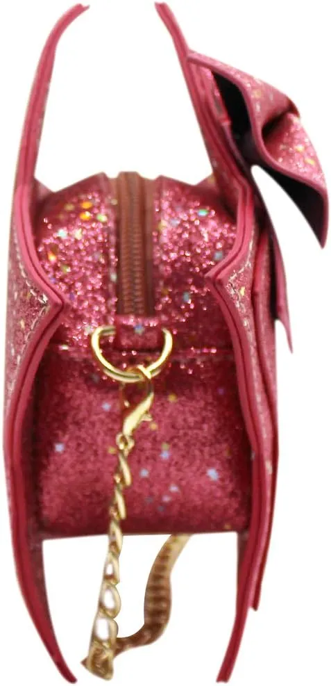 ZGMYC Little Girls Glitter Sequins Crossbody Purse Star-Shaped Bowknot Shoulder Bag Satchel