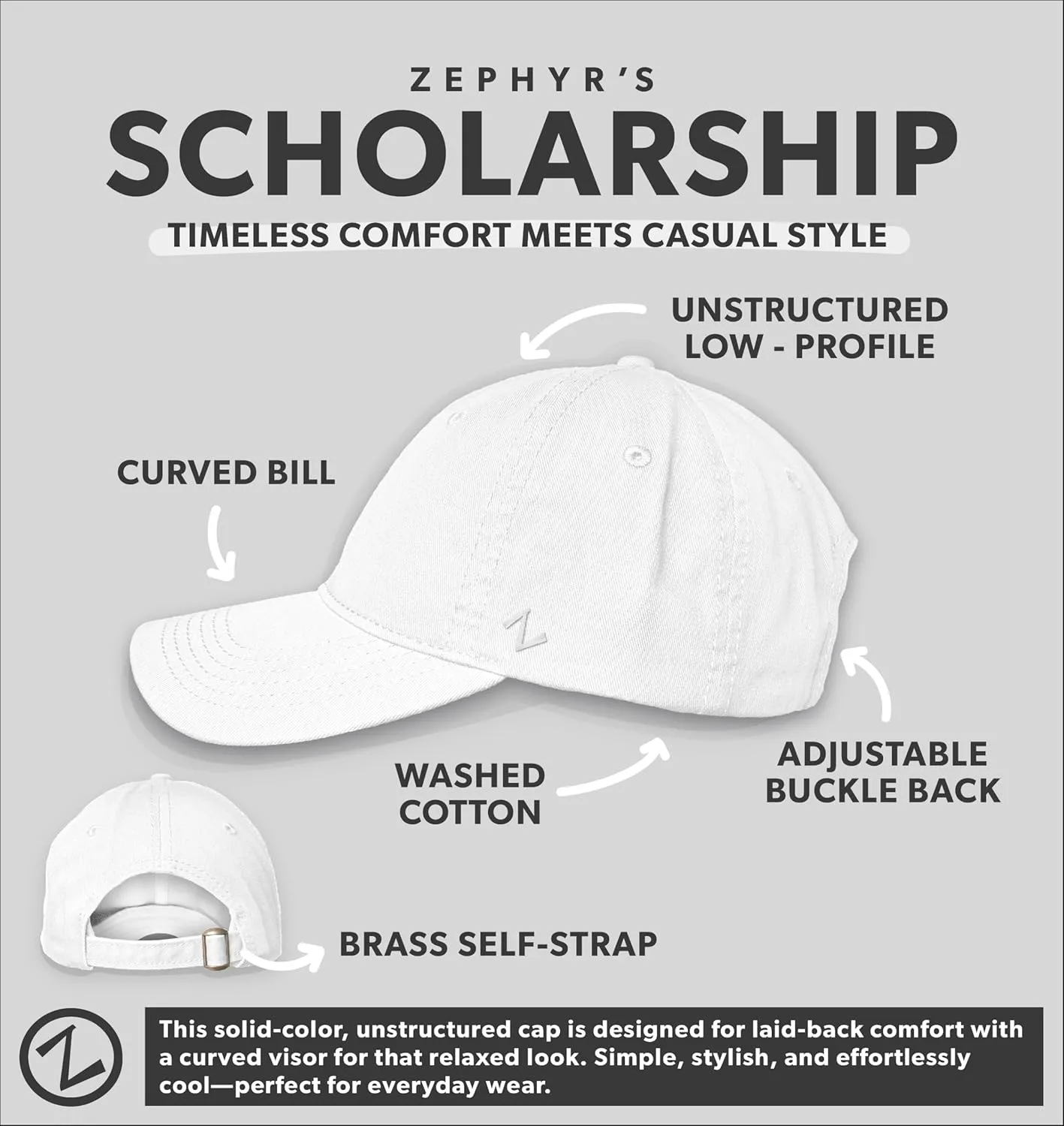 ZHATS NBA Officially Licensed Adjustable Hat Scholarship Icon Black