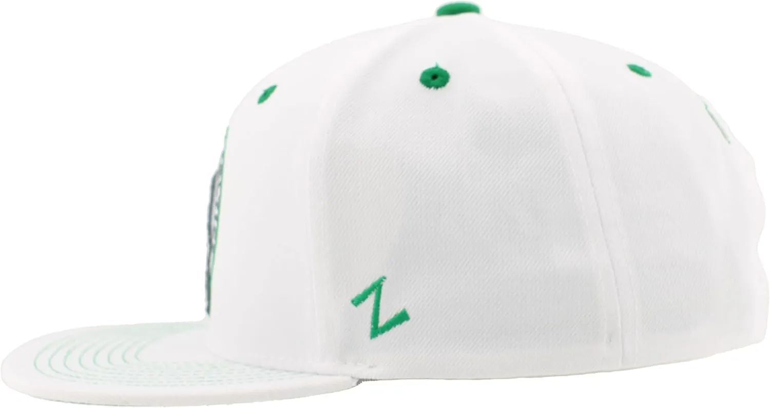 ZHATS NBA Officially Licensed Adjustable Snapback Hat Flat Bill Z11 Pop White
