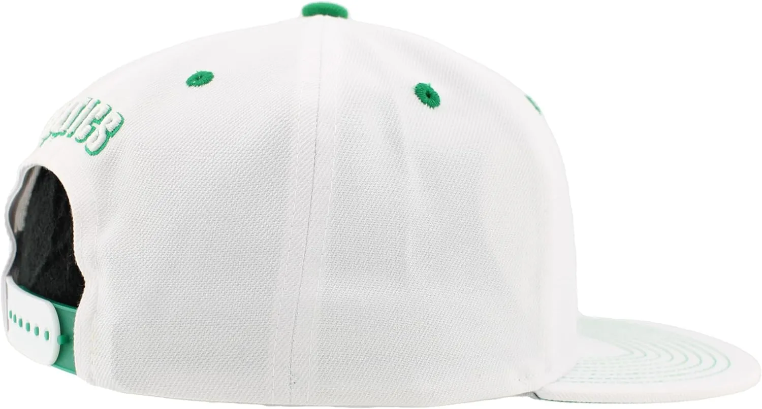 ZHATS NBA Officially Licensed Adjustable Snapback Hat Flat Bill Z11 Pop White